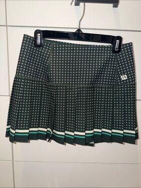 Wilson Women's Green Pleated baseline Tennis Skirt large